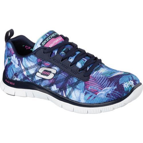 Womens Skechers Flex Appeal Floral Bloom Navy/Multi