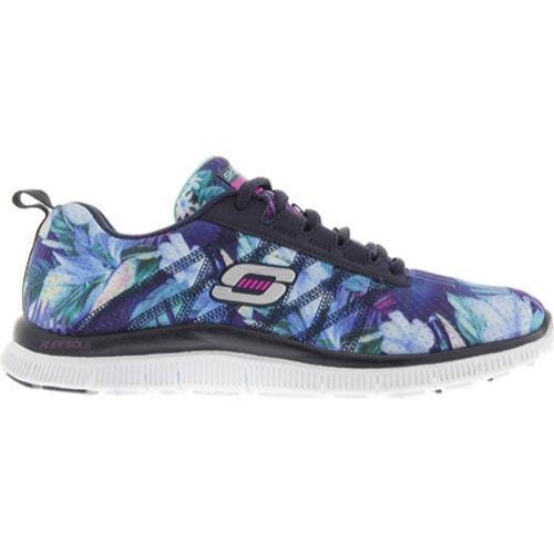 Womens Skechers Flex Appeal Floral Bloom Navy/Multi