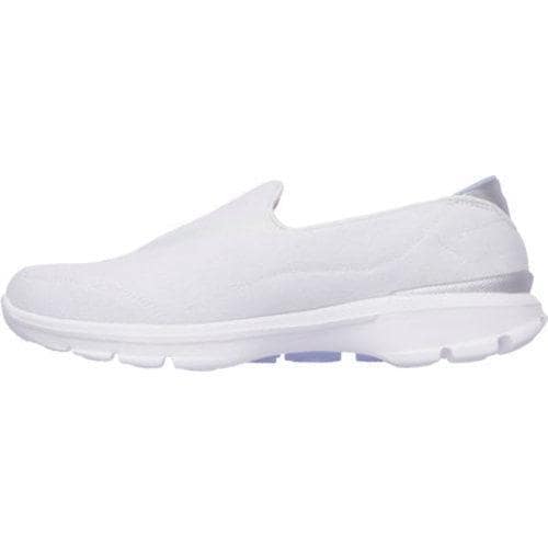skechers go walk white canvas