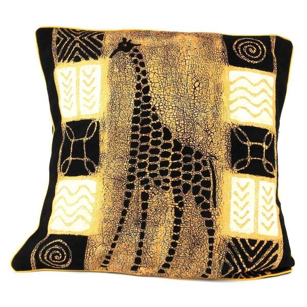 Shop Handmade Giraffe Design Batik Cushion Cover Zimbabwe Free