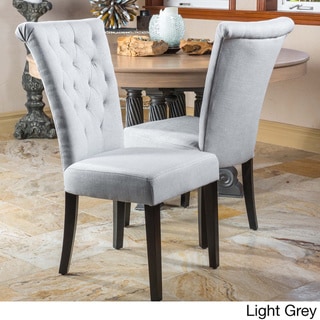 Christopher Knight Home Venetian Tufted Dining Chairs (Set of 2) by  (Upholstered - Velvet/Polyester Blend - Grey - Traditional - Parson Chairs/Side