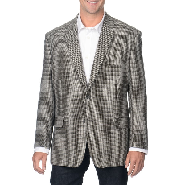 Henry Grethel Men's Grey Check Camel Hair Blazer Henry Grethel Blazers