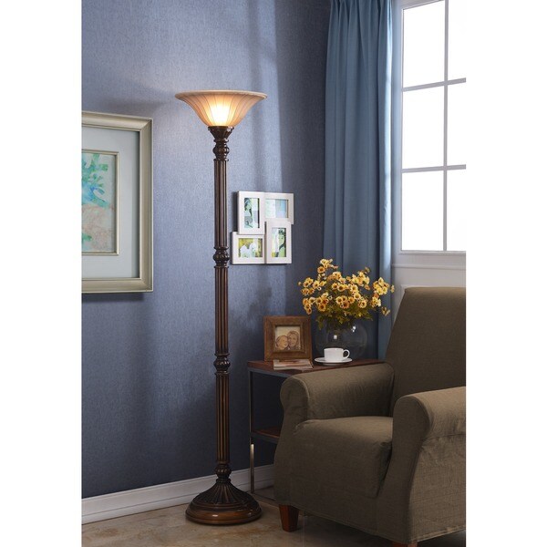 Linton 1-light Aged Golden Bronze Torchiere