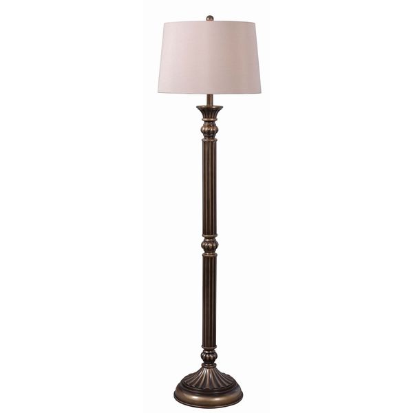 Shop Linton Aged Golden Bronze Floor Lamp Free Shipping Today