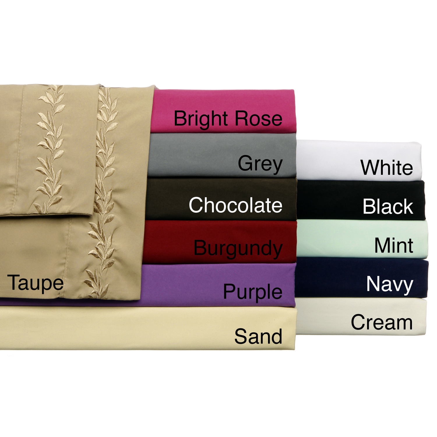 Luxury And Soft Embroidered 4 piece Sheet Set