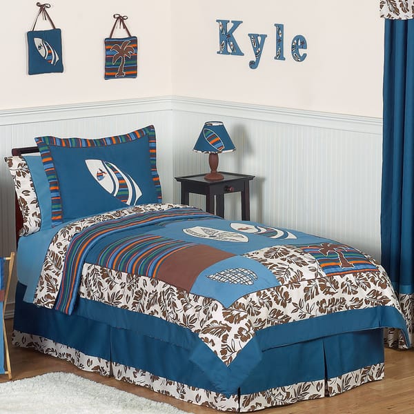 Shop Sweet Jojo Designs Tropical Hawaiian Surf 3 Piece Comforter