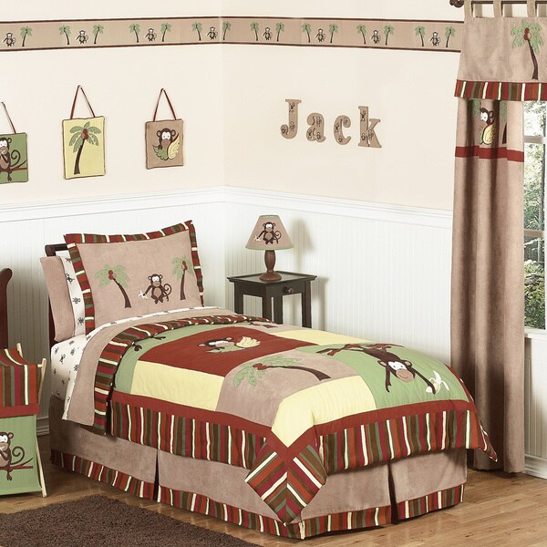 Sweet Jojo Designs Jungle Time Children /& Kids 3 Piece Full//Queen Boys Bedding Set