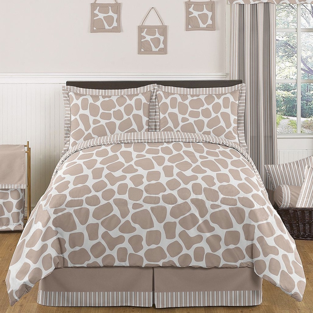 Sweet Jojo Designs Sweet Jojo Designs Giraffe Neutral 3 piece Full/queen Comforter Set Tan Size Full  Queen