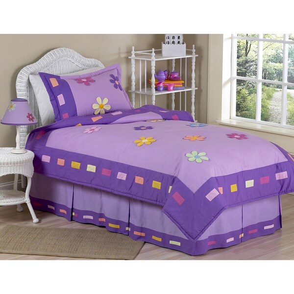 Shop Sweet Jojo Designs Danielle's Daisies 3piece Full/Queen Comforter set Free Shipping