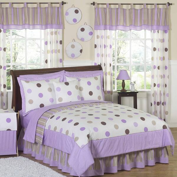 Shop Sweet Jojo Designs Girls Polka Dots 4 Piece Twin Comforter