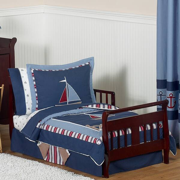 Sweet Jojo Designs Nautical Nights Sailboat 5 piece Boy Comforter Set Sweet Jojo Designs Nautical Nights Sailboat 5 piece Boy Comforter Set