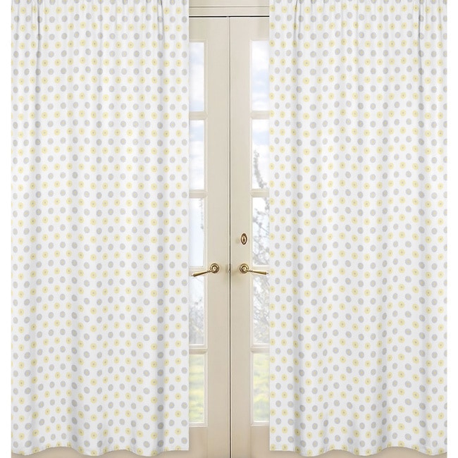 Sweet Jojo Designs Grey/ Yellow Mod Garden Curtain Panels (set Of 2) (Brushed micro fiberCare instructions Machine WashableThe digital images we display have the most accurate color possible. However, due to differences in computer monitors, we cannot be