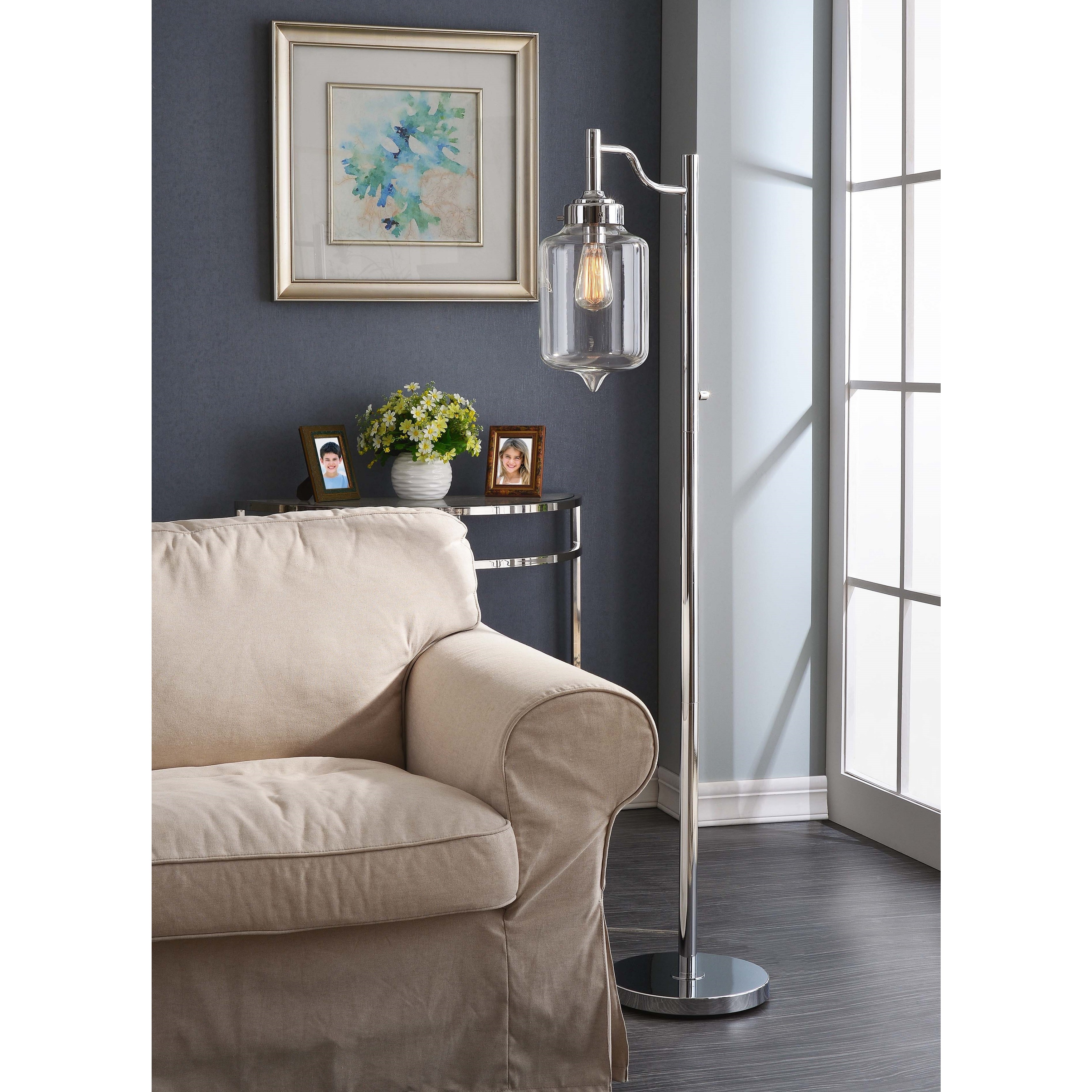 Pasadena 1 light Chrome Floor Lamp