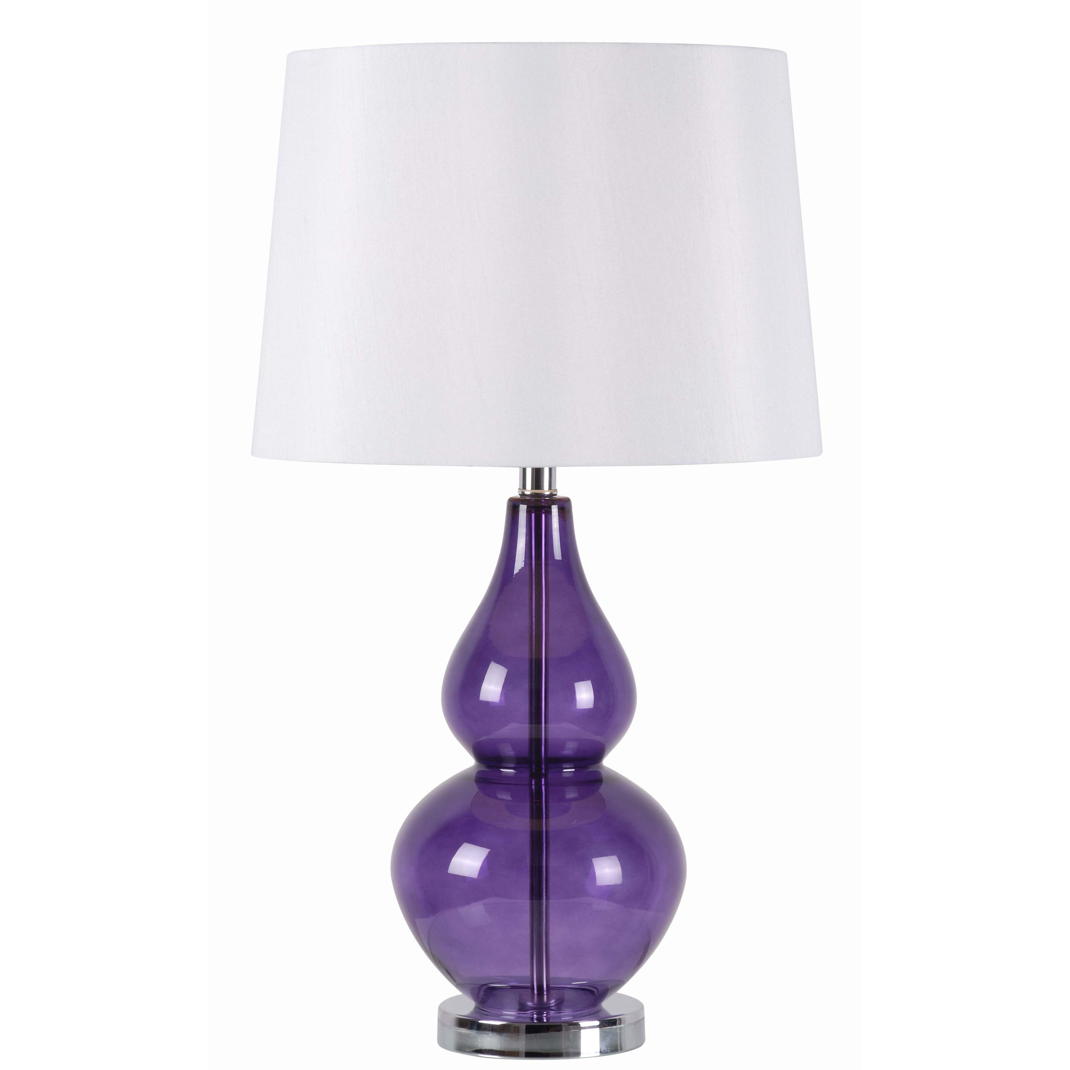 Alma 1 light Violet Glass Table Lamp