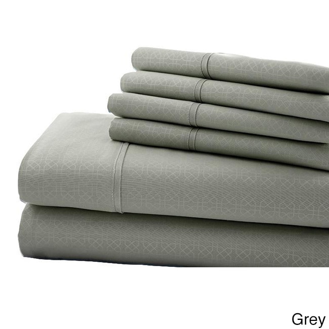 Amrapur Overseas Inc. Kensington Hotel 6 piece Sheet Set Grey Size King