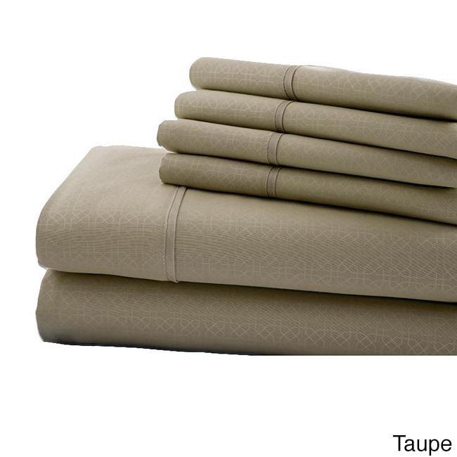 Amrapur Overseas Inc. Kensington Hotel 6 piece Sheet Set Tan Size Queen