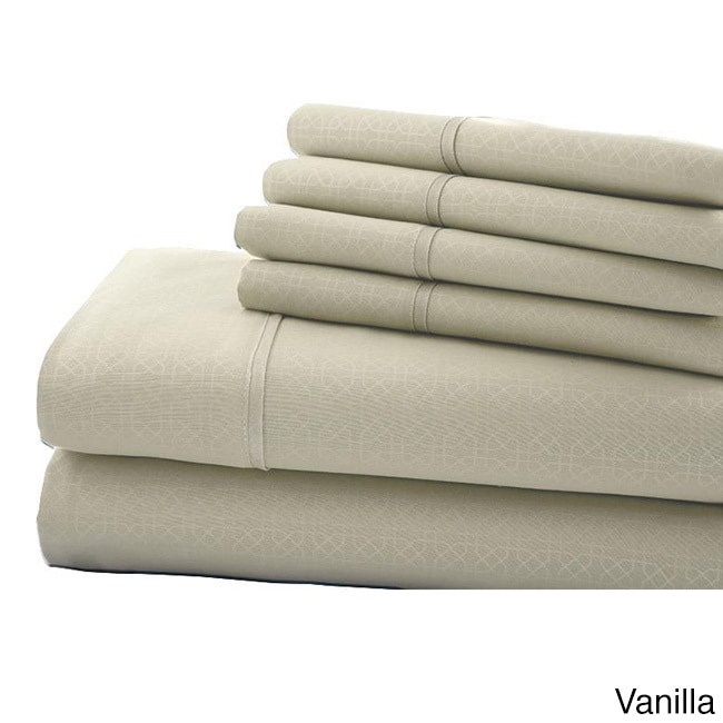 Amrapur Overseas Inc. Kensington Hotel 6 piece Sheet Set White Size King