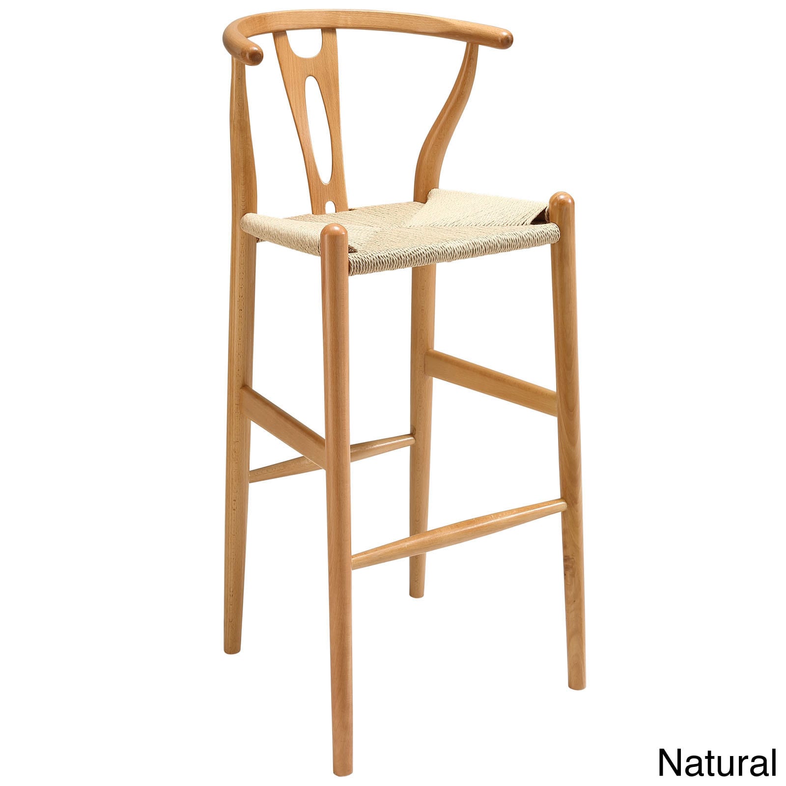 Hourglass Beechwood Bar Stool