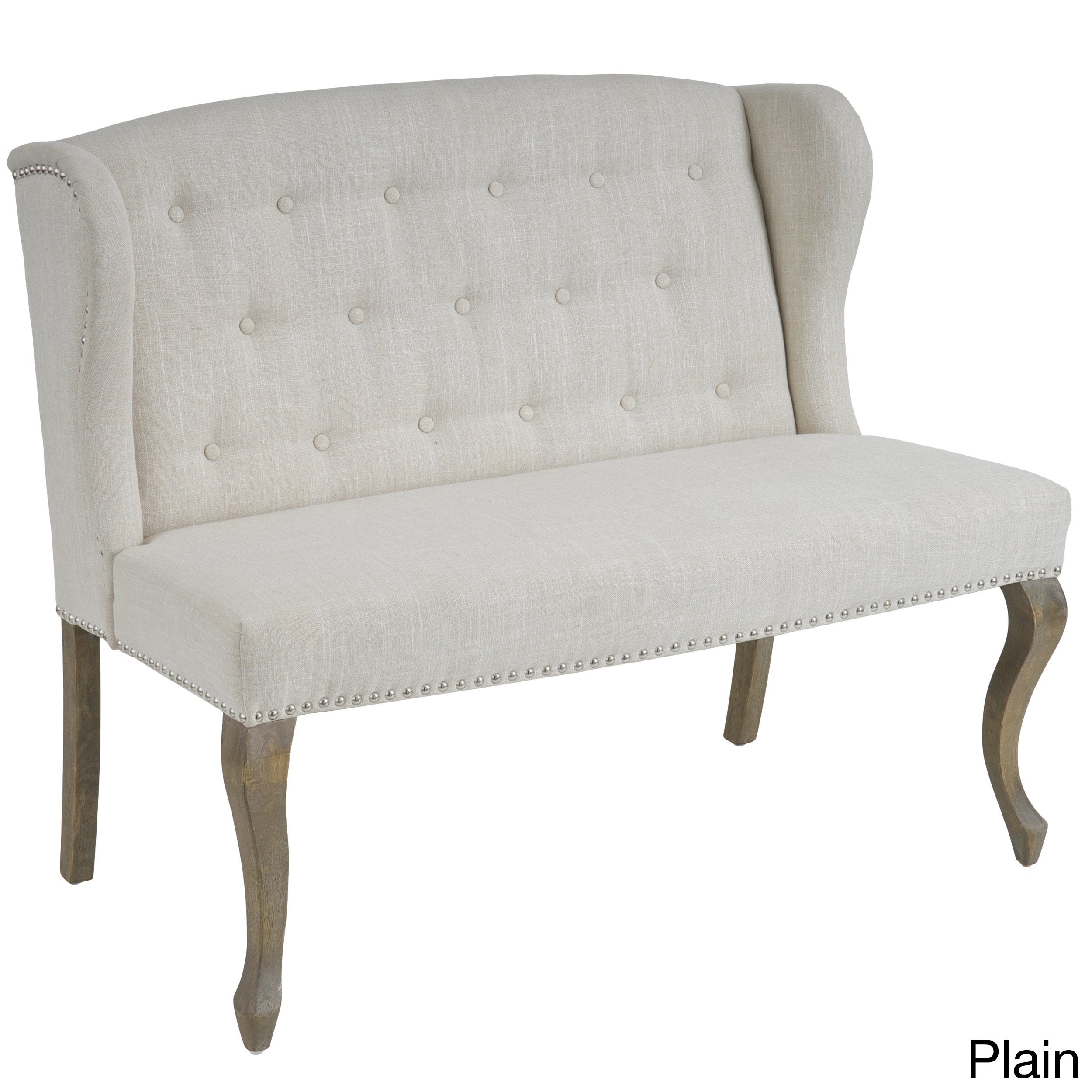 Christopher Knight Home Adrianna Wingback Button tufted Fabric Loveseat