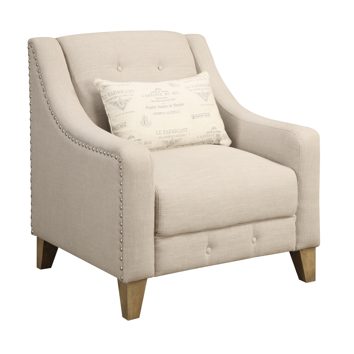 Georgina Beige Accent Chair