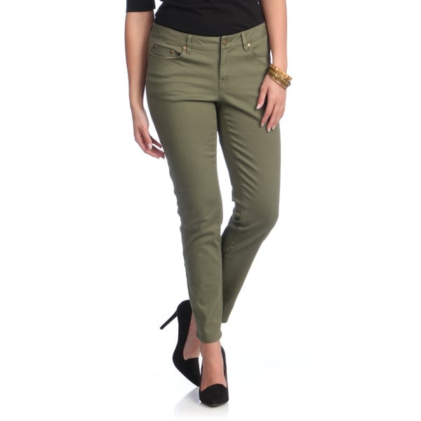 Shop Max Jeans Women's OD Green Mid-rise Ankle Skimmer Pants - Free ...