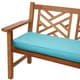 preview thumbnail 1 of 2, Aruba Blue Corded Indoor/ Outdoor Bench Cushion with Sunbrella Fabric