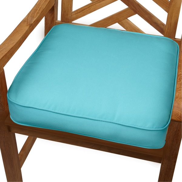 Shop Aruba Blue Indoor/ Outdoor 19" Chair Cushion with Sunbrella Fabric