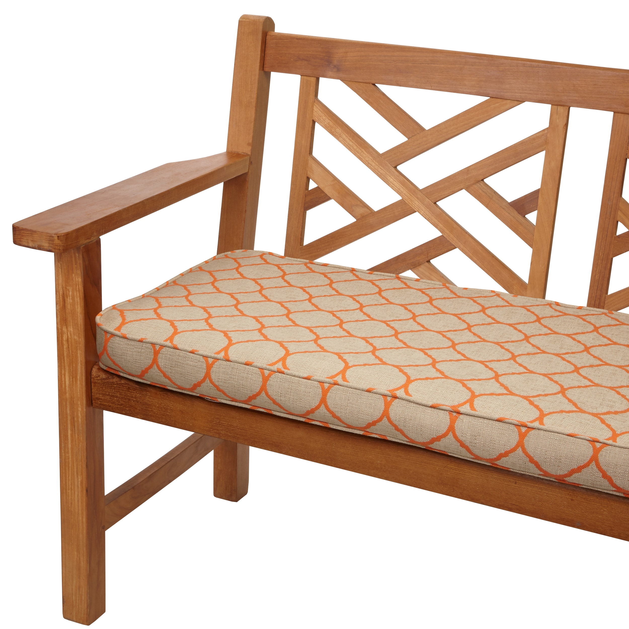 Moroccan Orange Indoor/outdoor 60-inch Bench Cushion with Sunbrella Fabric  - Bed Bath & Beyond - 8701405