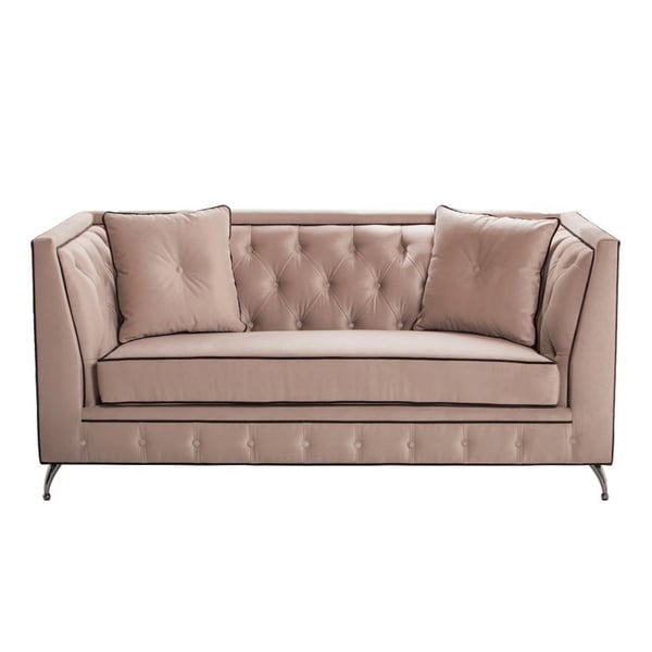 Shop inncdesign Bella Midcentury Tufted Loveseat Free Shipping Today
