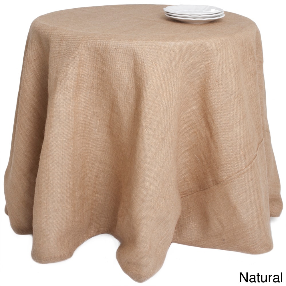 Round Burlap Tablecloth