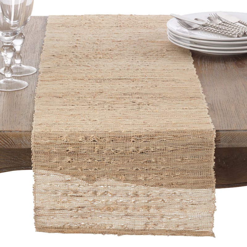 Woven Nubby Natural Table Runner