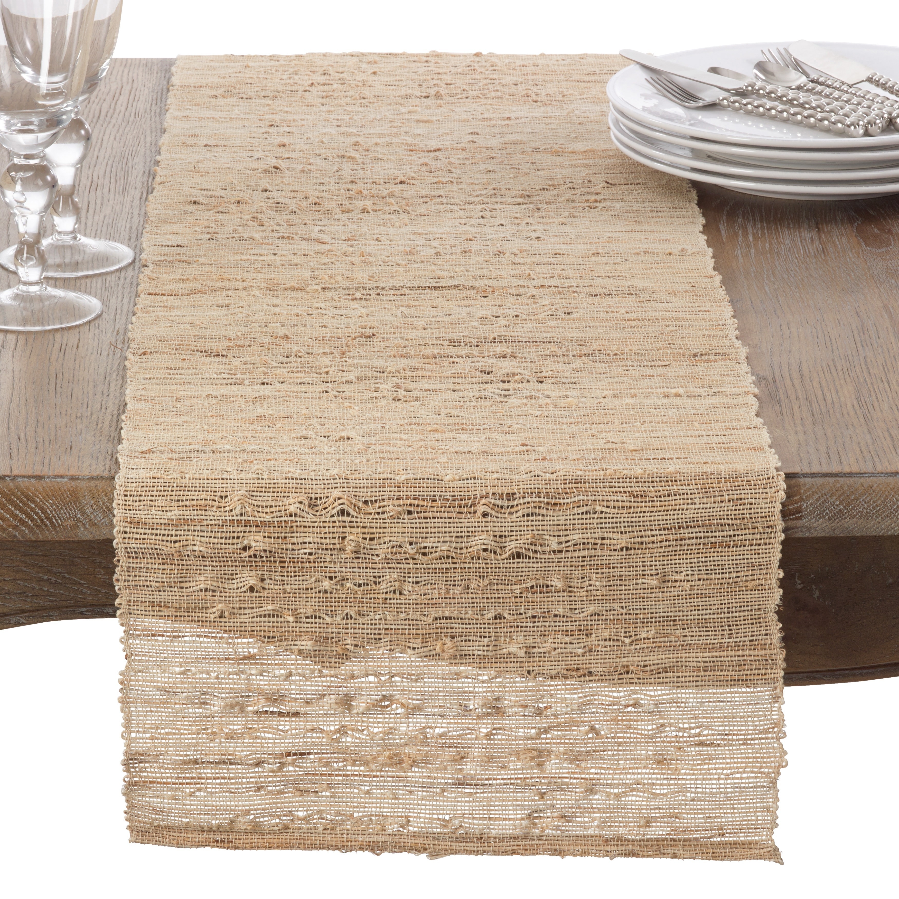 Woven Nubby Natural Table Runner
