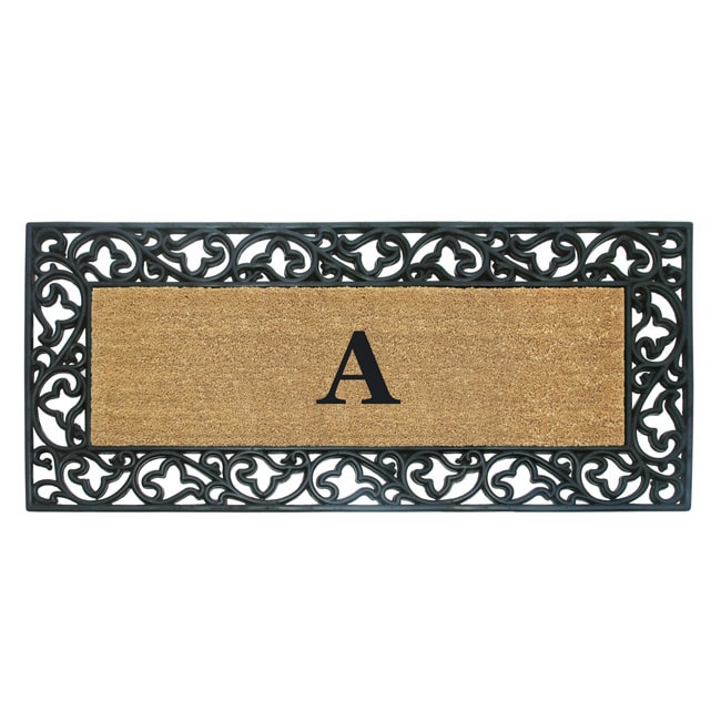 Wrought Iron Monogrammed Rubber/ Coir Door Mat (2 X 49)