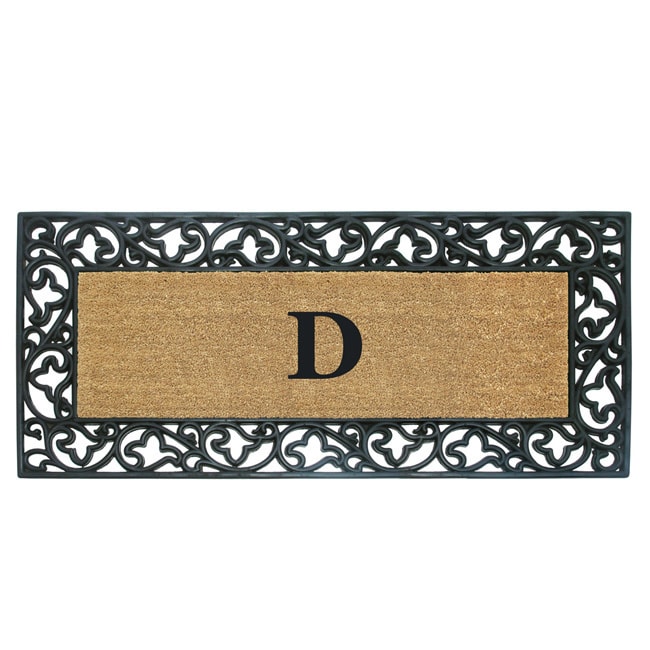 Wrought Iron Monogrammed Rubber/ Coir Door Mat (2 X 49)