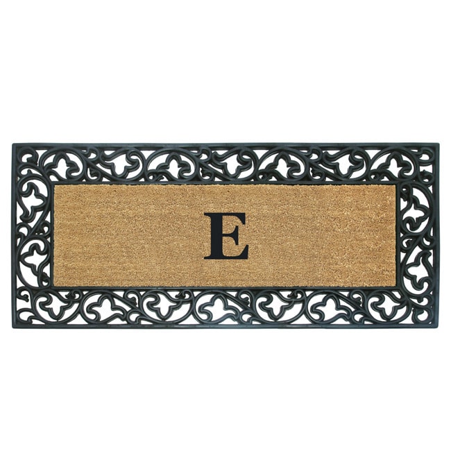 Wrought Iron Monogrammed Rubber/ Coir Door Mat (2 X 49)