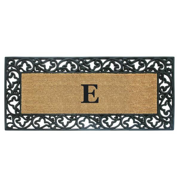 Shop Wrought Iron Monogrammed Rubber Coir Door Mat 2 X 4 9