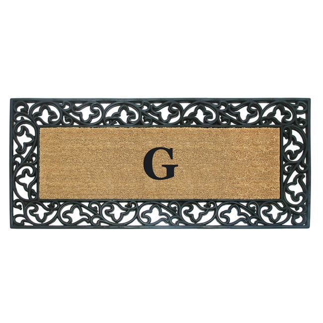 Wrought Iron Monogrammed Rubber/ Coir Door Mat (2 X 49)