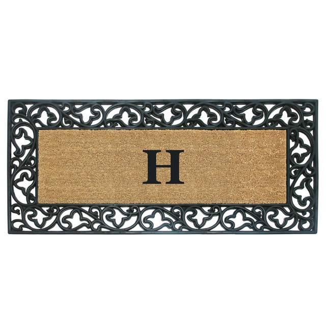 Wrought Iron Monogrammed Rubber/ Coir Door Mat (2 X 49)