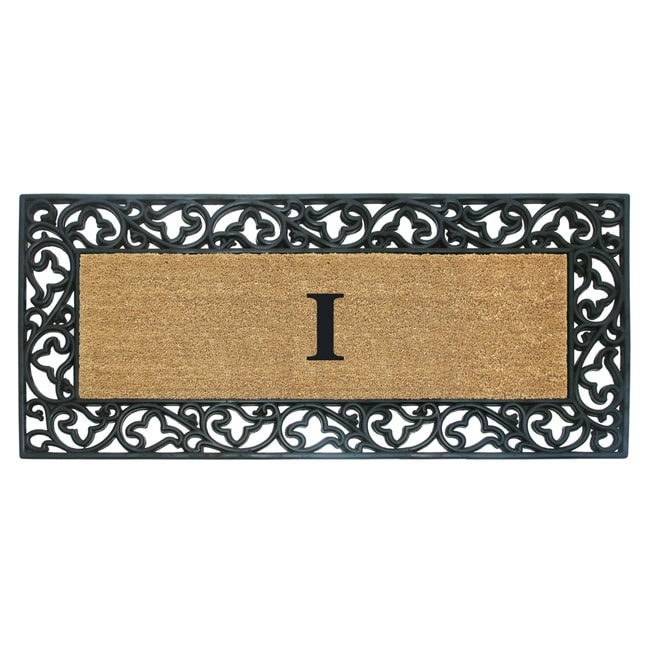 Wrought Iron Monogrammed Rubber/ Coir Door Mat (2 X 49)