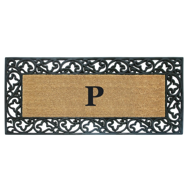 Wrought Iron Monogrammed Rubber/ Coir Door Mat (2 X 49)