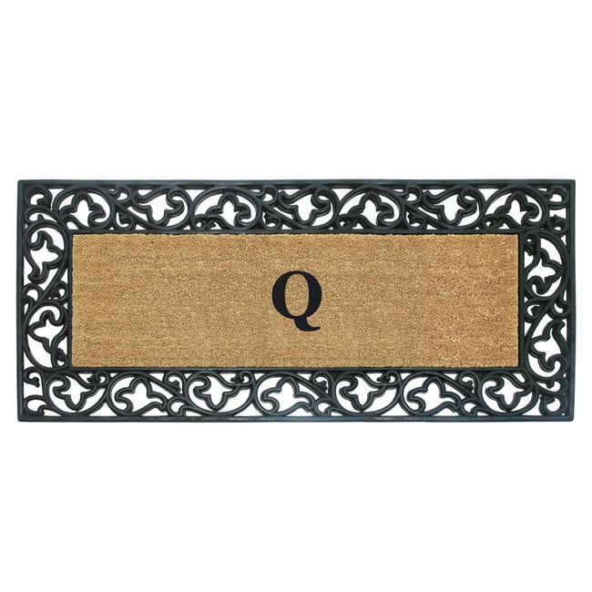 Wrought Iron Monogrammed Rubber/ Coir Door Mat (2 X 49)