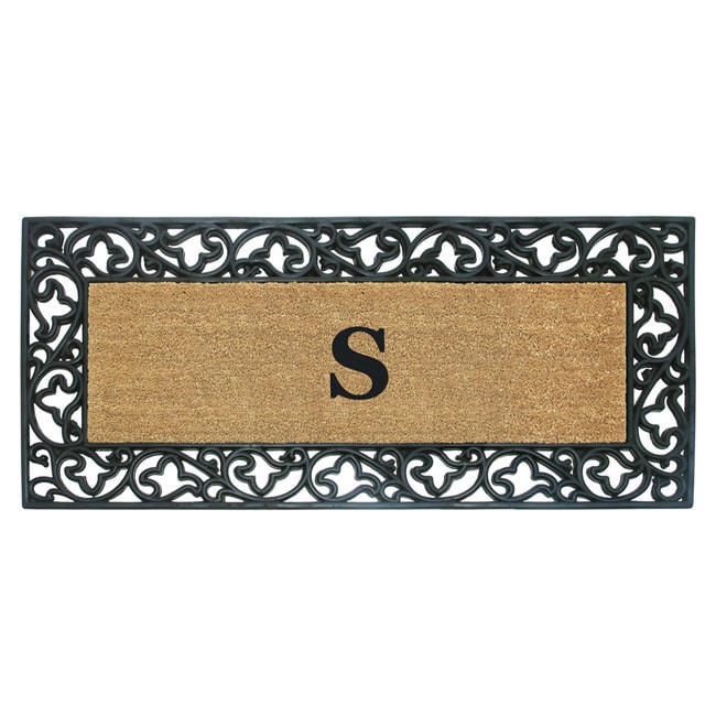 Wrought Iron Monogrammed Rubber/ Coir Door Mat (2 X 49)