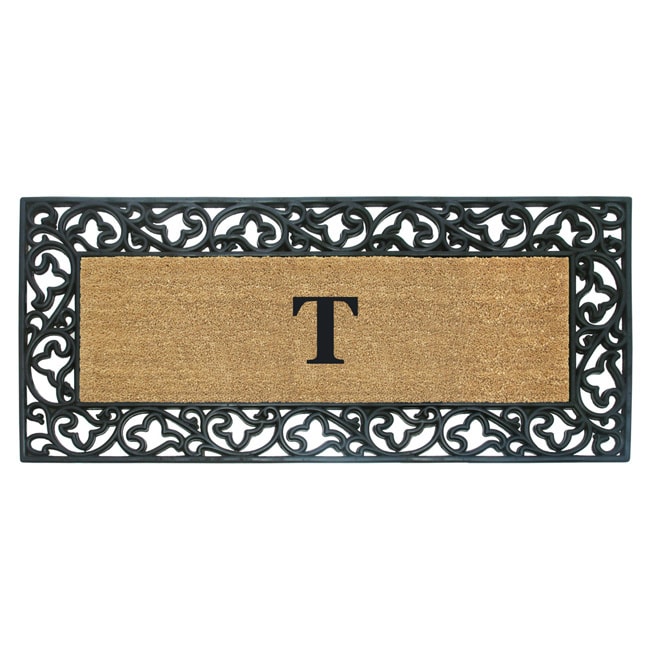 Wrought Iron Monogrammed Rubber/ Coir Door Mat (2 X 49)