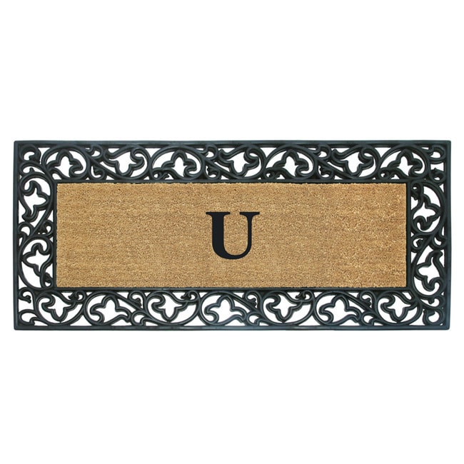 Wrought Iron Monogrammed Rubber/ Coir Door Mat (2 X 49)