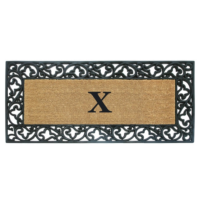 Wrought Iron Monogrammed Rubber/ Coir Door Mat (2 X 49)