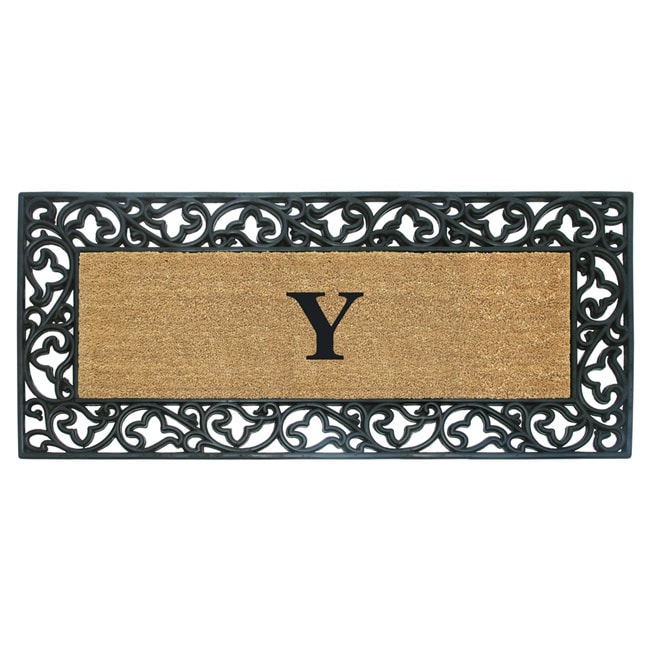 Wrought Iron Monogrammed Rubber/ Coir Door Mat (2 X 49)