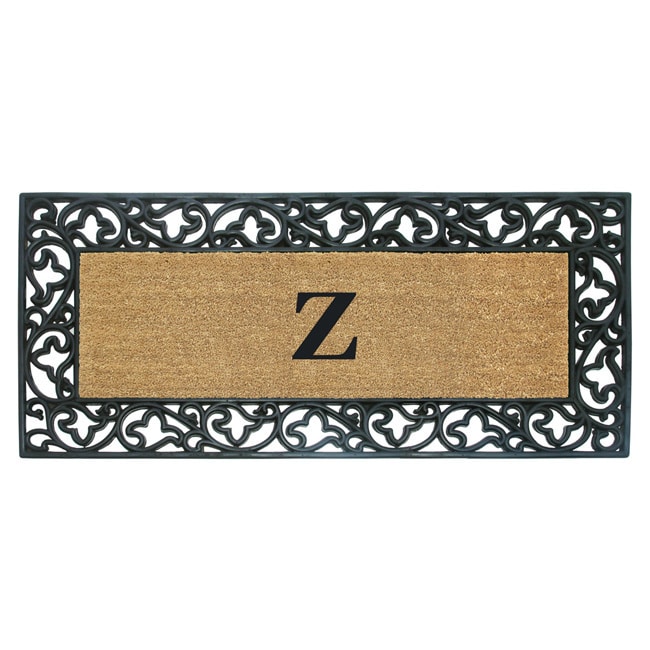 Wrought Iron Monogrammed Rubber/ Coir Door Mat (2 X 49)