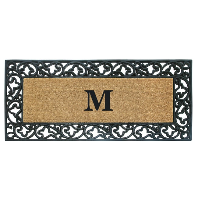 Wrought Iron Monogrammed Rubber/ Coir Door Mat (2 X 49)