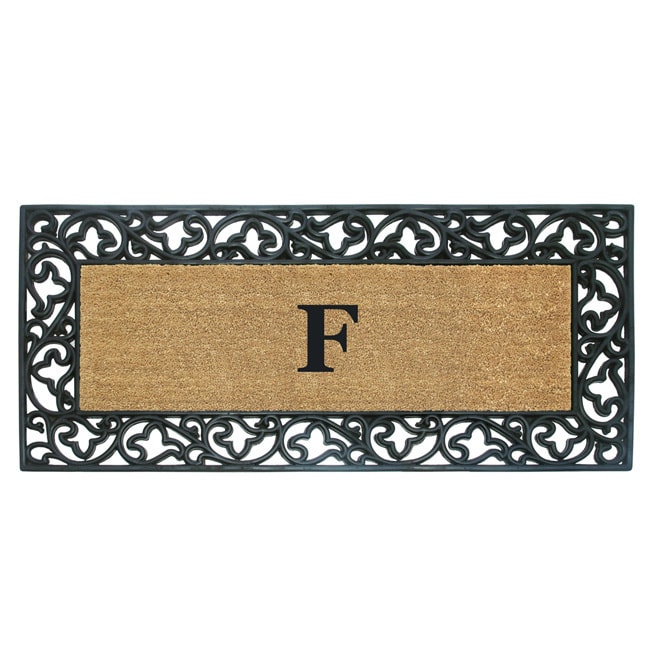 Wrought Iron Monogrammed Rubber/ Coir Door Mat (2 X 49)