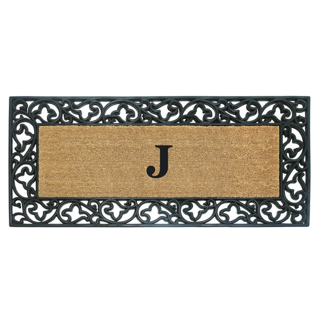 Wrought Iron Monogrammed Rubber/ Coir Door Mat (2 X 49)